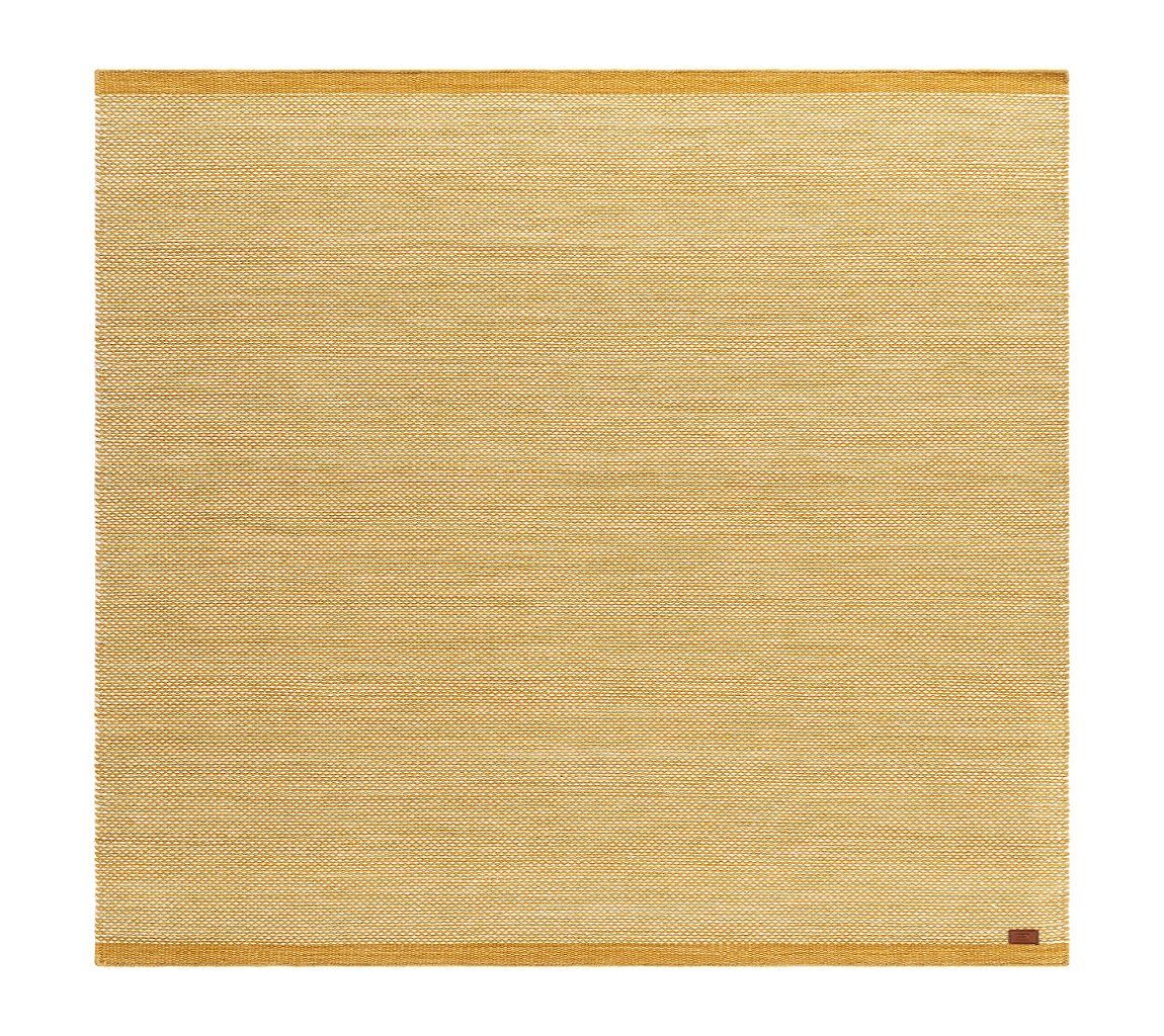 Håndvevd teppe KM Home Sandhamn Kvadrat 250x250 cm Okergul - Okergul