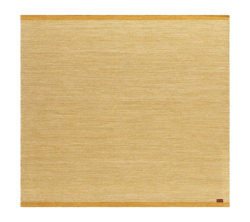 Håndvevd teppe KM Home Sandhamn Kvadrat 250x250 cm Okergul, Okergul