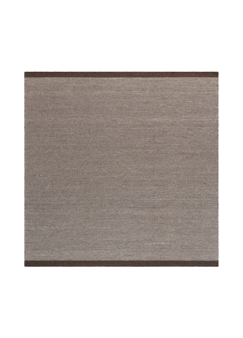 Håndvevd teppe KM Home Sandhamn Kvadrat 250x250 cm Sjokolade, Sjokolade