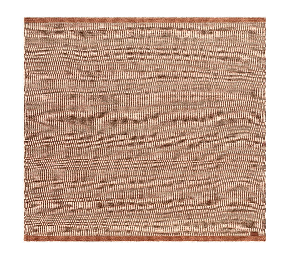Håndvevd teppe KM Home Sandhamn Kvadrat 250x250 cm Terrakotta - Terrakotta
