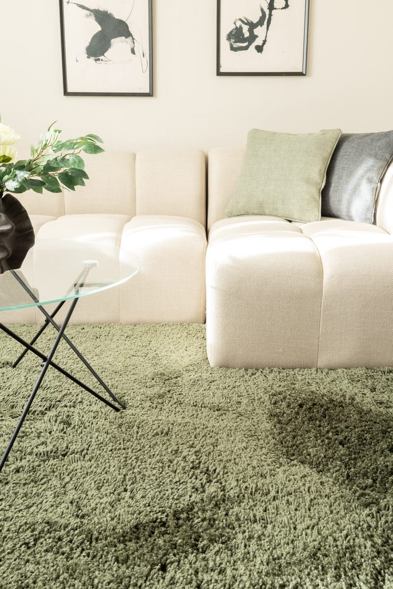 Håndvevd teppe KM Home Sorrento 160x230 Smaragdgrønn - Smaragdgrønn - Tekstiler - Tepper & Matter - Moderne tepper - Ryeteppe