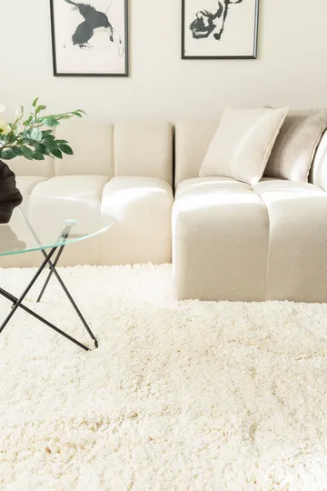 Håndvevd teppe KM Home Sorrento 240x340 Creme - Krem - Tekstiler - Tepper & Matter - Moderne tepper - Ryeteppe