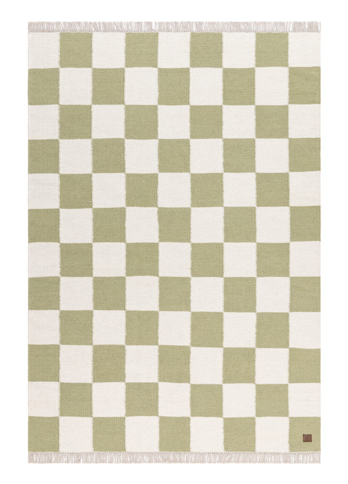 Håndvevd teppe Nordic Check 140x200 cm - Grønn