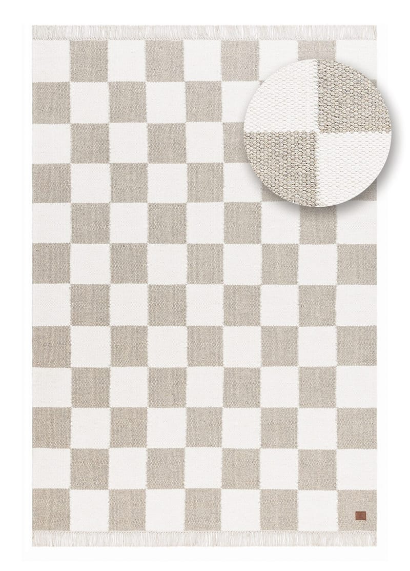 Håndvevd teppe Nordic Check 160x230 cm - Grå - Tekstiler - Tepper & Matter - Moderne tepper - Ullteppe