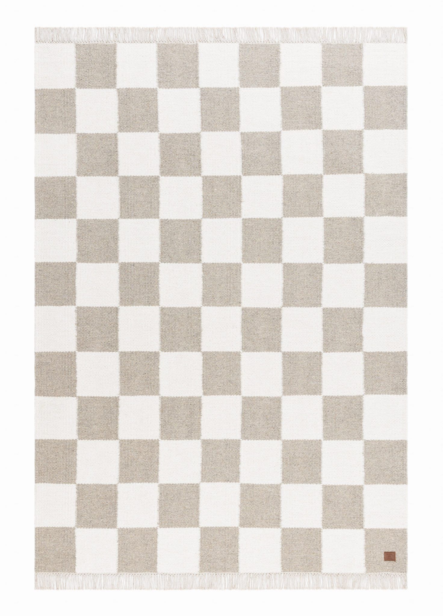 Håndvevd teppe Nordic Check 160x230 cm - Grå