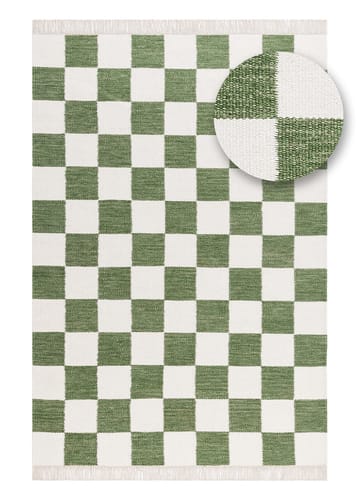 Håndvevd teppe Nordic Check 160x230 cm - Smaragdgrønn - Tekstiler - Tepper & Matter - Moderne tepper - Ullteppe