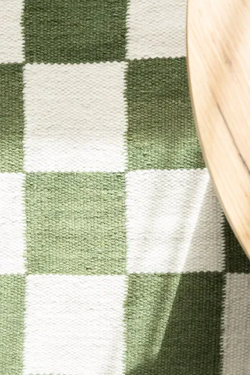 Håndvevd teppe Nordic Check 160x230 cm - Smaragdgrønn - Tekstiler - Tepper & Matter - Moderne tepper - Ullteppe