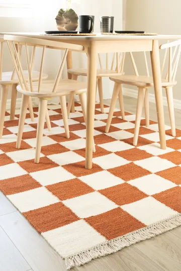 Håndvevd teppe Nordic Check 200x300 cm - Terrakotta - Tekstiler - Tepper & Matter - Moderne tepper - Ullteppe