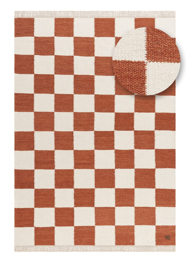 Håndvevd teppe Nordic Check 200x300 cm - Terrakotta - Tekstiler - Tepper & Matter - Moderne tepper - Ullteppe