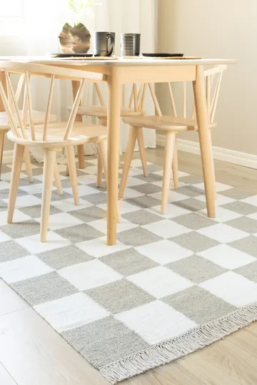 Håndvevd teppe Nordic Check 240x340 cm - Grå - Tekstiler - Tepper & Matter - Moderne tepper - Ullteppe