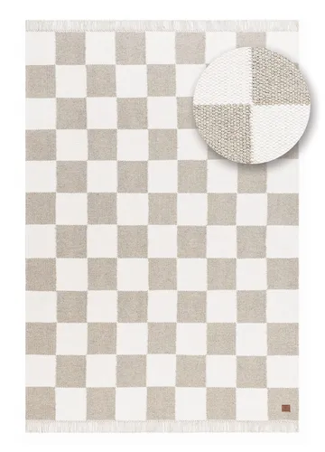 Håndvevd teppe Nordic Check 240x340 cm - Grå - Tekstiler - Tepper & Matter - Moderne tepper - Ullteppe
