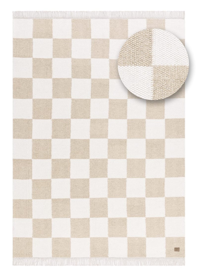 Håndvevd teppe Nordic Check 240x340 cm - Lin - Tekstiler - Tepper & Matter - Moderne tepper - Ullteppe