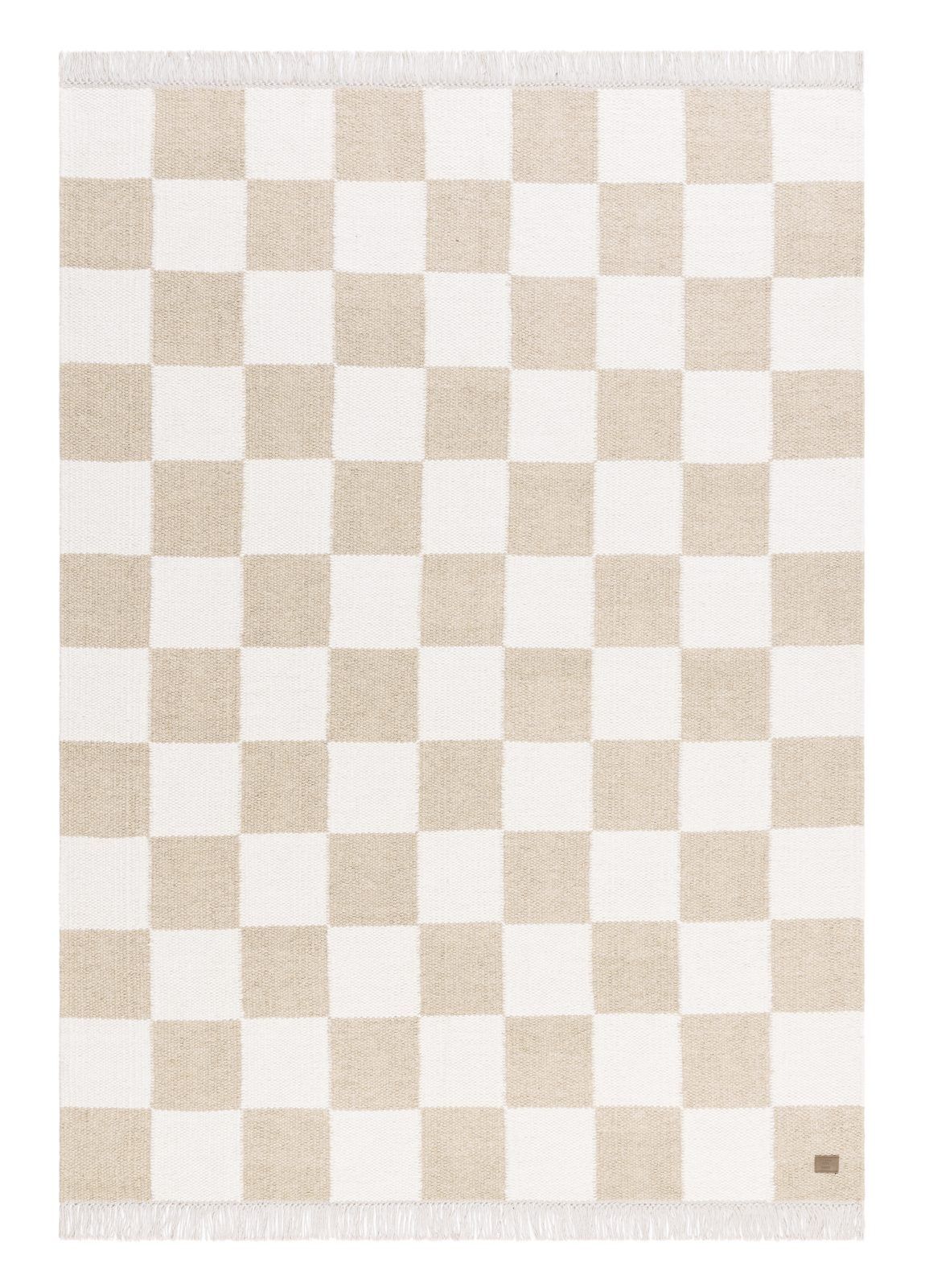 Håndvevd teppe Nordic Check 240x340 cm - Lin