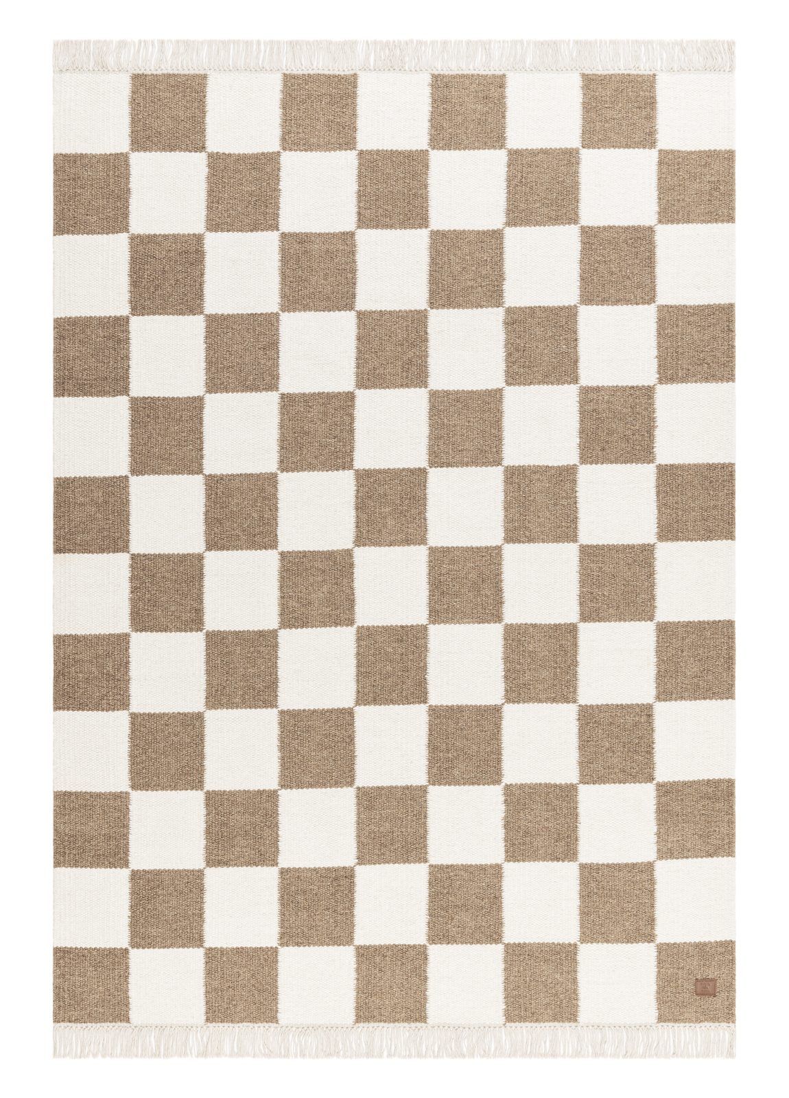 Håndvevd teppe Nordic Check 240x340 cm - Sjokolade