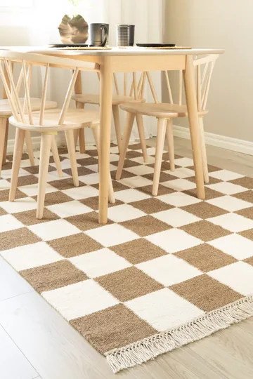 Håndvevd teppe Nordic Check 240x340 cm - Sjokolade - Tekstiler - Tepper & Matter - Moderne tepper - Ullteppe
