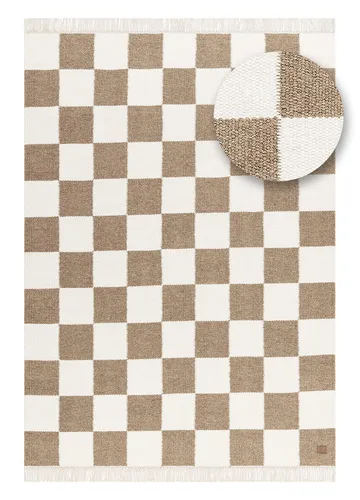 Håndvevd teppe Nordic Check 240x340 cm - Sjokolade - Tekstiler - Tepper & Matter - Moderne tepper - Ullteppe