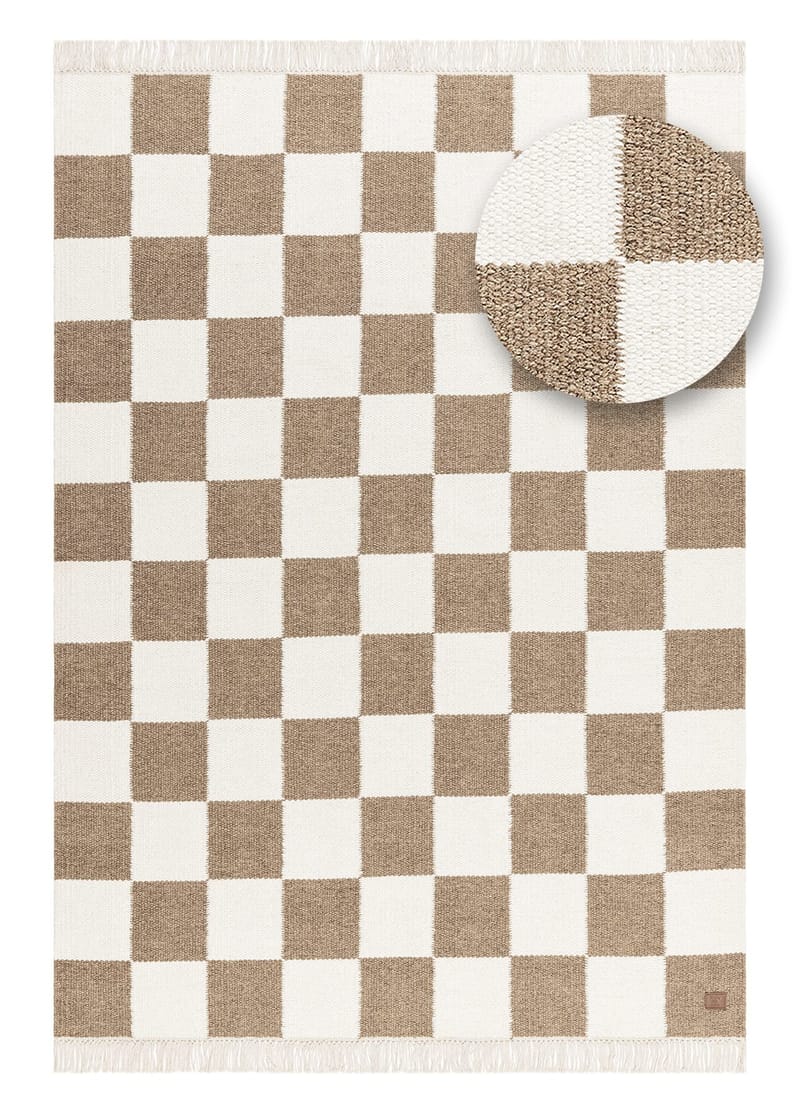 Håndvevd teppe Nordic Check 240x340 cm - Sjokolade - Tekstiler - Tepper & Matter - Moderne tepper - Ullteppe