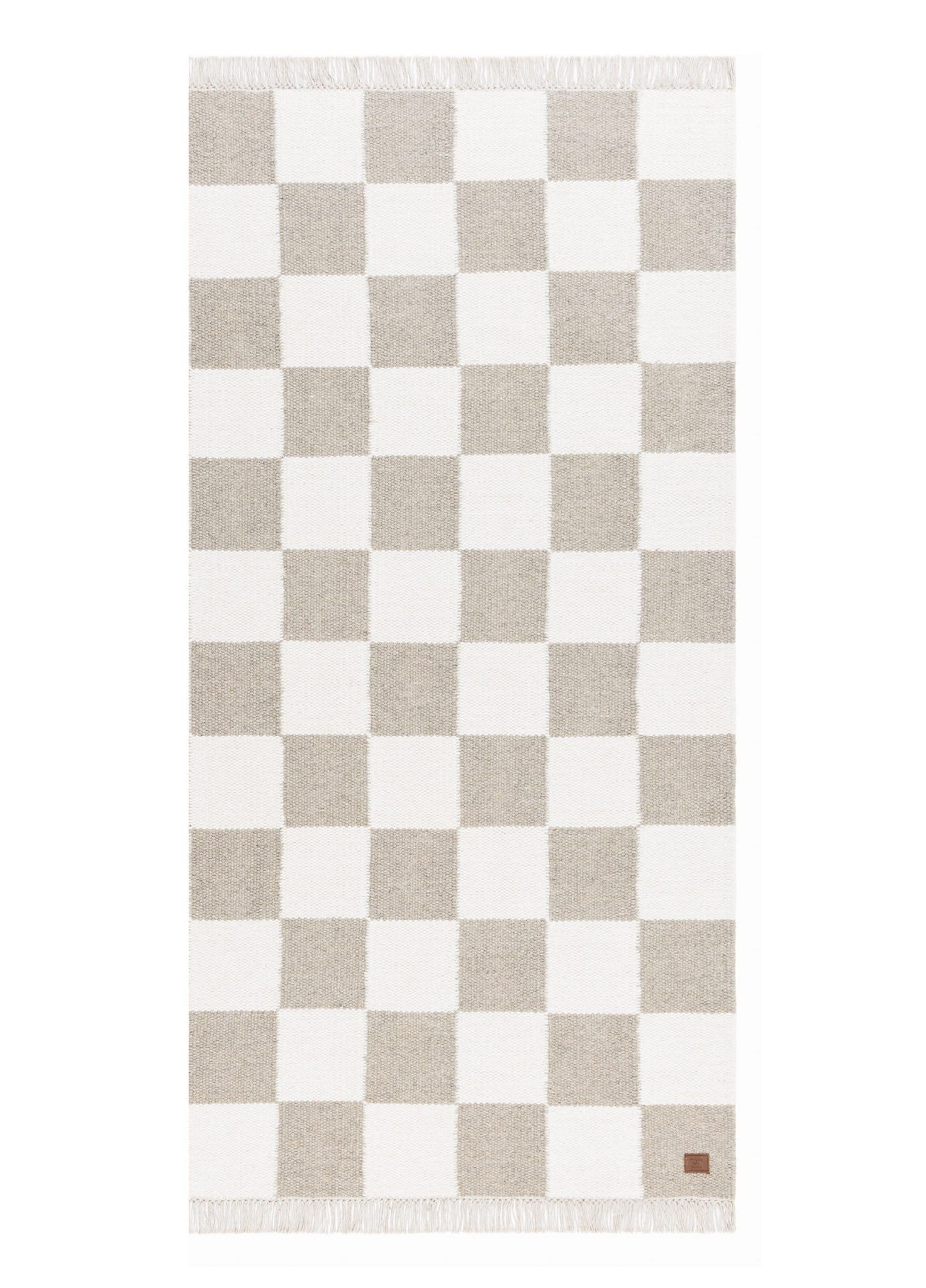 Håndvevd teppe Nordic Check 75x200 cm - Grå