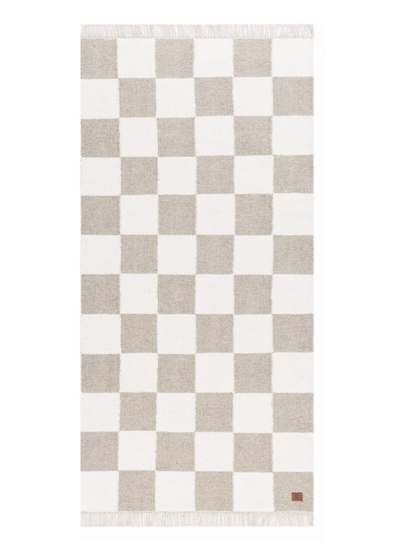 Håndvevd teppe Nordic Check 75x200 cm, Grå