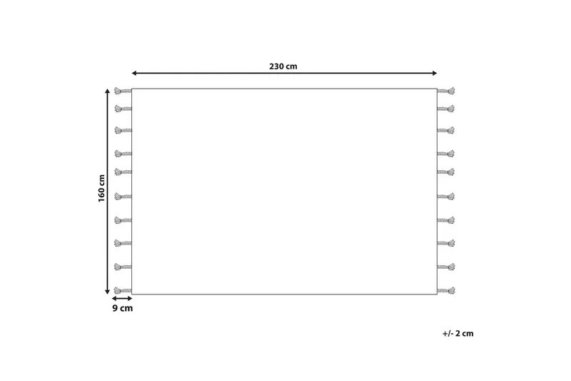 Hajipur Ryeteppe 160x230 cm - Beige - Tekstiler - Tepper & Matter - Moderne tepper - Ryeteppe