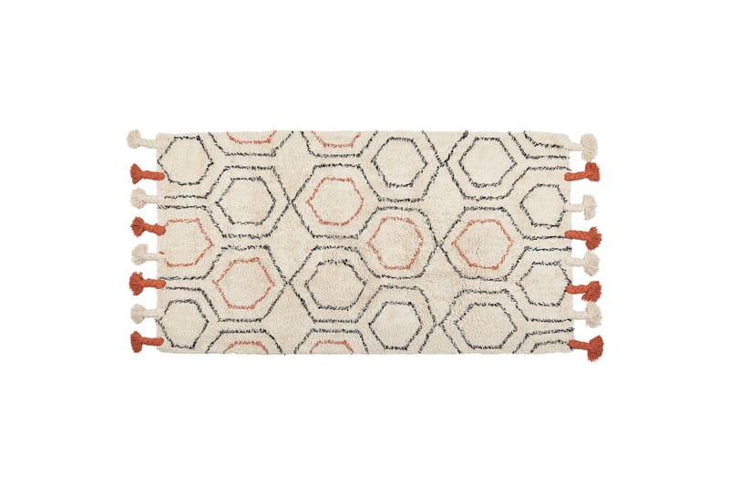 Hajipur Ryeteppe 80x150 cm - Beige - Tekstiler - Tepper & Matter - Moderne tepper - Ryeteppe