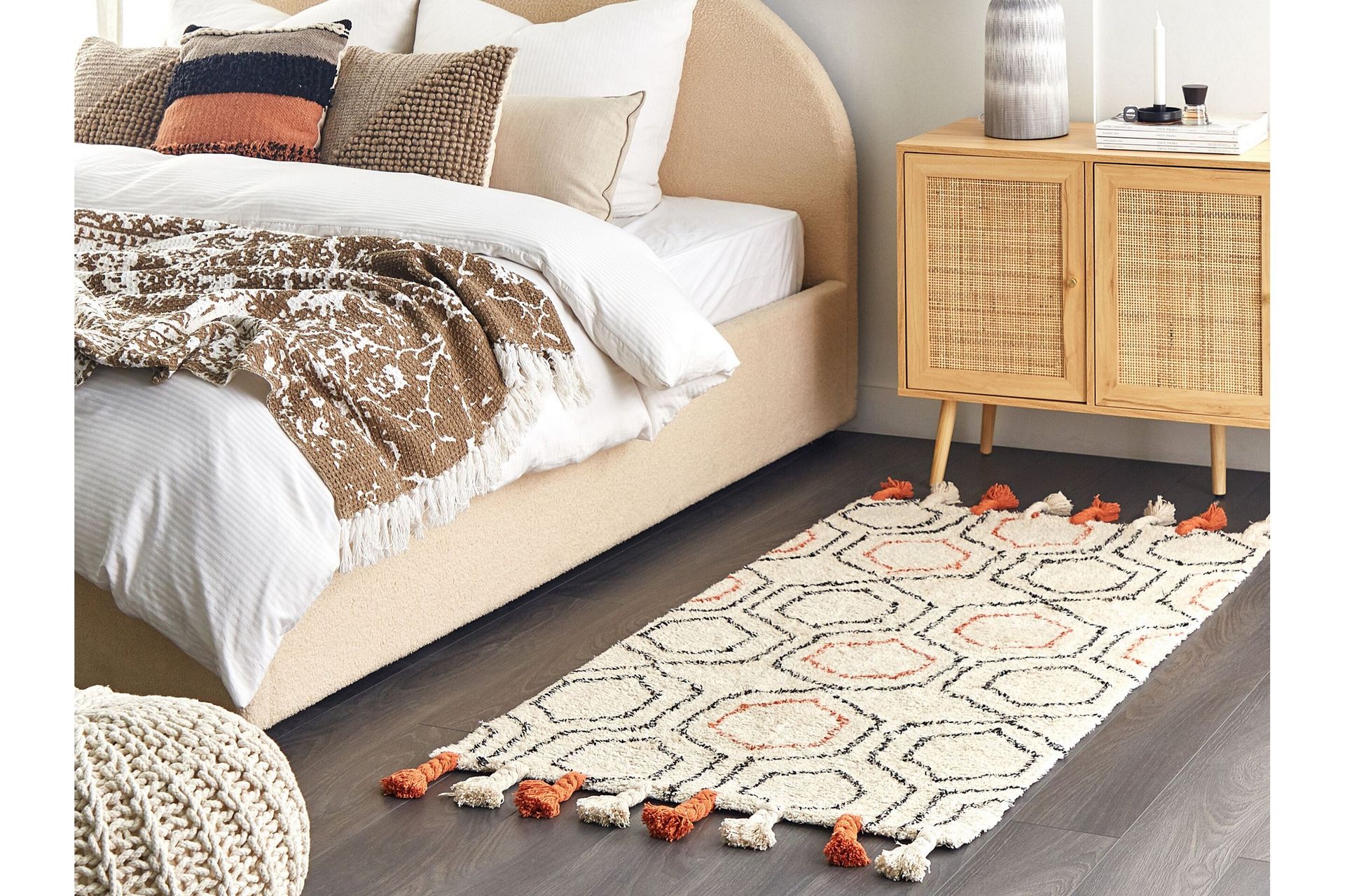 Hajipur Ryeteppe 80x150 cm - Beige - Tekstiler - Tepper & Matter - Moderne tepper - Ryeteppe