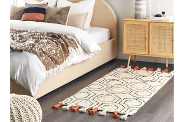 Hajipur Ryeteppe 80x150 cm - Beige - Tekstiler - Tepper & Matter - Moderne tepper - Ryeteppe