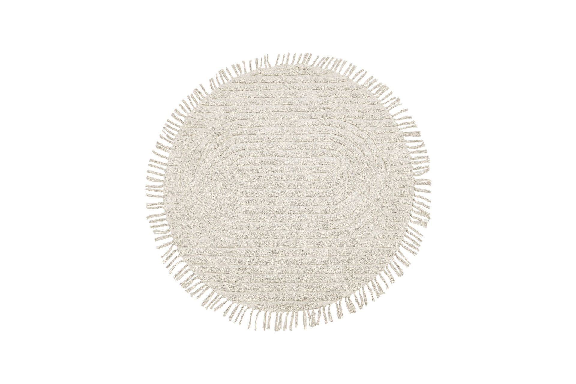 Halfeti Ryeteppe 140 cm Rund - Beige