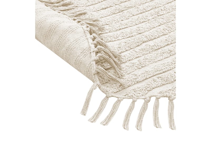 Halfeti Ryeteppe 140 cm Rund - Beige - Tekstiler - Tepper & Matter - Moderne tepper - Bomullstepper