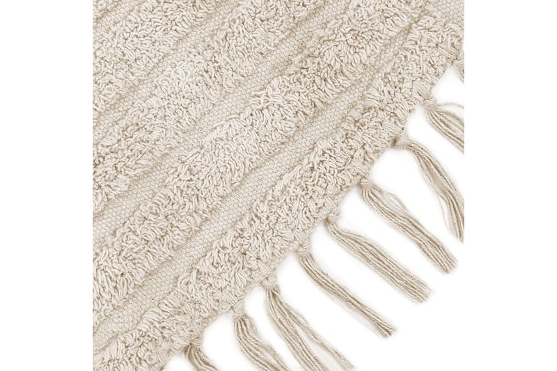 Halfeti Ryeteppe 140 cm Rund - Beige - Tekstiler - Tepper & Matter - Moderne tepper - Bomullstepper
