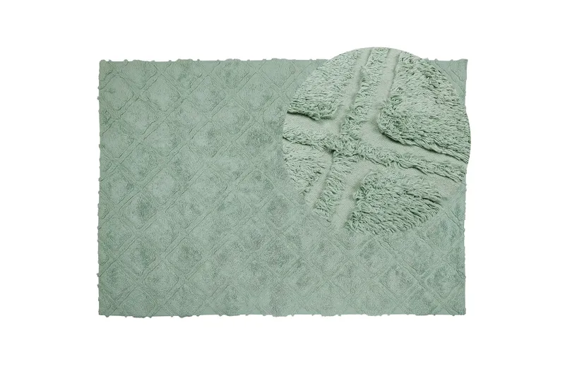 Hatay Ryeteppe 160x230 cm - Grønn - Tekstiler - Tepper & Matter - Moderne tepper - Ryeteppe