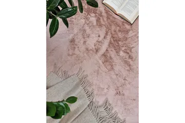 Heaven Rektangulært Ryamatte & Langhåret Teppe 80x160 cm - Rosa - Tekstiler - Tepper & Matter - Moderne tepper - Ryeteppe
