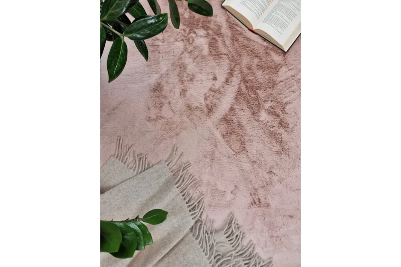 Heaven Rektangulært Ryamatte & Langhåret Teppe 80x160 cm - Rosa - Tekstiler - Tepper & Matter - Moderne tepper - Ryeteppe