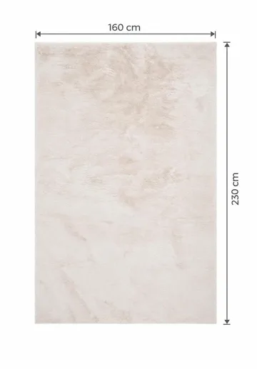 Heaven Rektangulært Ryamatte & Lugget Teppe 160x230 cm - Beige - Tekstiler - Tepper & Matter - Moderne tepper - Ryeteppe
