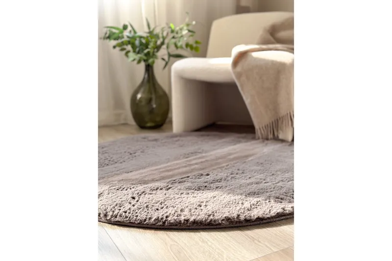 Heaven Ryematte Antrasitt Rund 120 - Antrasitt - Tekstiler - Tepper & Matter - Moderne tepper - Ryeteppe