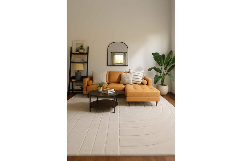 Heaven Trend Maskinvevd teppe 160x230 cm - Beige - Tekstiler - Tepper & Matter - Moderne tepper - Wiltontepper