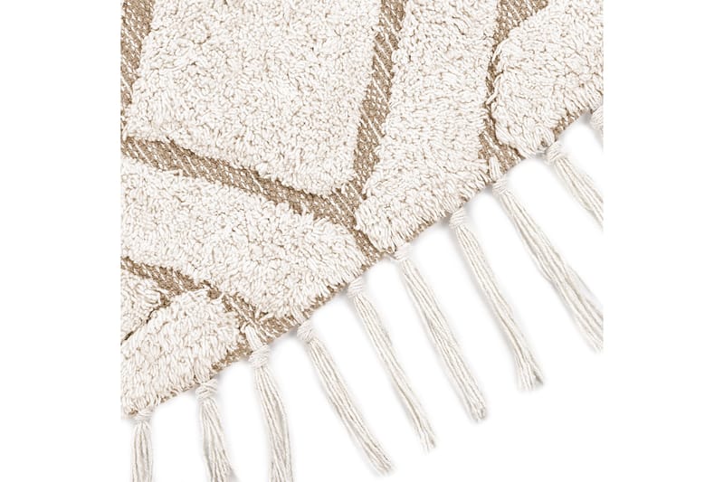 Horasan Ryeteppe 140 cm Rund - Beige - Tekstiler - Tepper & Matter - Moderne tepper - Ryeteppe