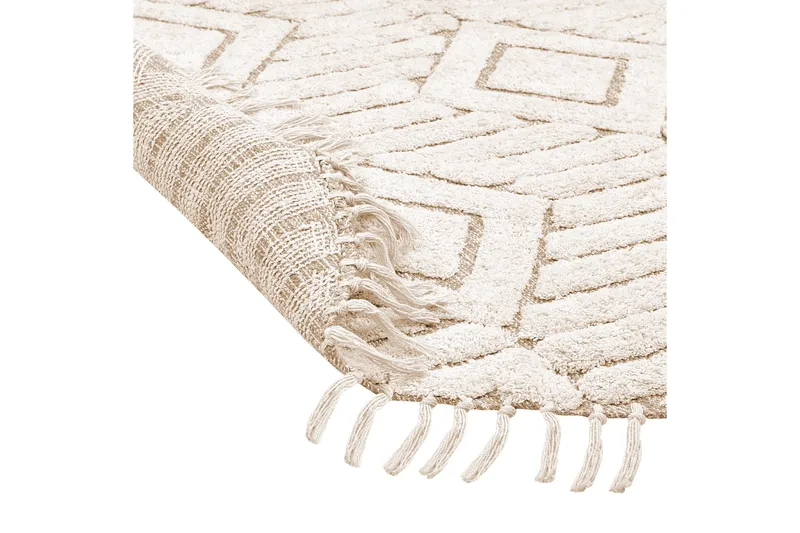 Horasan Ryeteppe 140 cm Rund - Beige - Tekstiler - Tepper & Matter - Moderne tepper - Ryeteppe