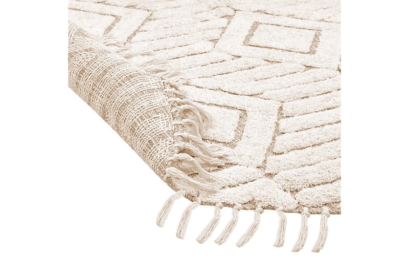 Horasan Ryeteppe 140 cm Rund - Beige - Tekstiler - Tepper & Matter - Moderne tepper - Ryeteppe