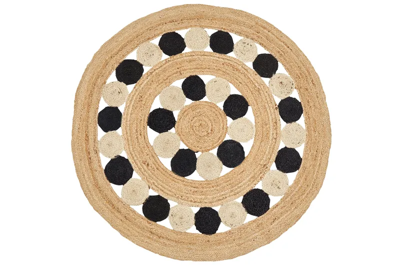 Hovit Juteteppe 140 cm Rund, Beige