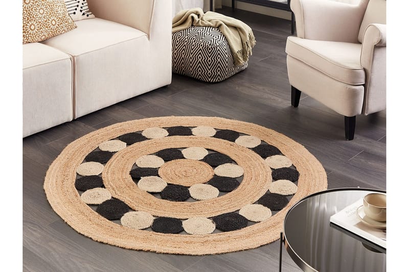 Hovit Juteteppe 140 cm Rund - Beige - Tekstiler - Tepper & Matter - Moderne tepper - Sisaltepper