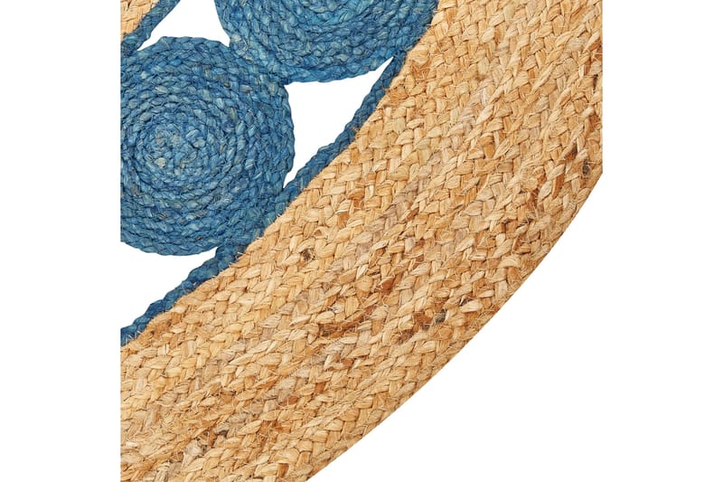 Hovit Juteteppe 140 cm Rund - Blå - Tekstiler - Tepper & Matter - Moderne tepper - Sisaltepper