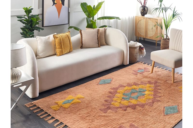 Igdir Bomullsteppe 140x200 cm - Oransje - Tekstiler - Tepper & Matter - Moderne tepper - Bomullstepper