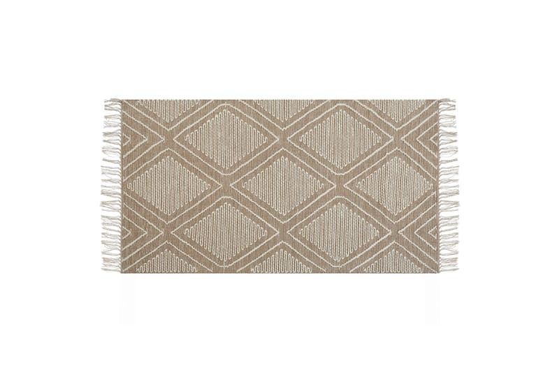 Kacem Bomullsteppe 80x150 cm - Beige - Tekstiler - Tepper & Matter - Moderne tepper - Bomullstepper