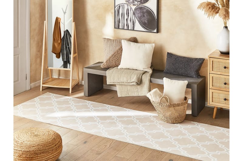 Kadayal Ryeteppe 80x300 cm - Beige - Tekstiler - Tepper & Matter - Moderne tepper - Gangmatter