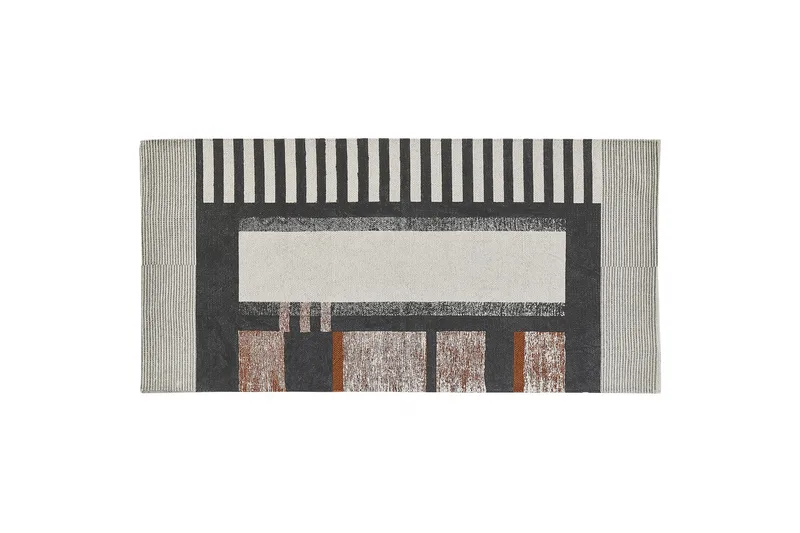 Kakinada Ryeteppe 80x150 cm, Rød