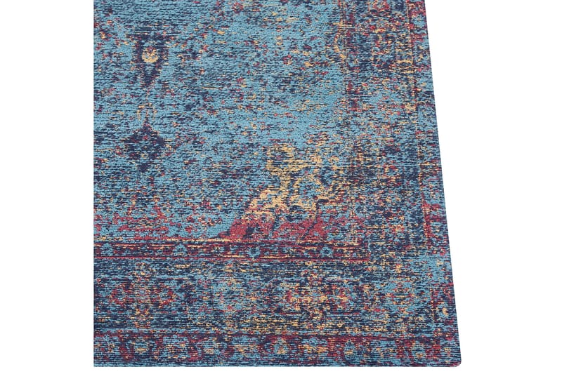 Kansu Bomullsteppe 80x150 cm - Blå - Tekstiler - Tepper & Matter - Moderne tepper - Bomullstepper