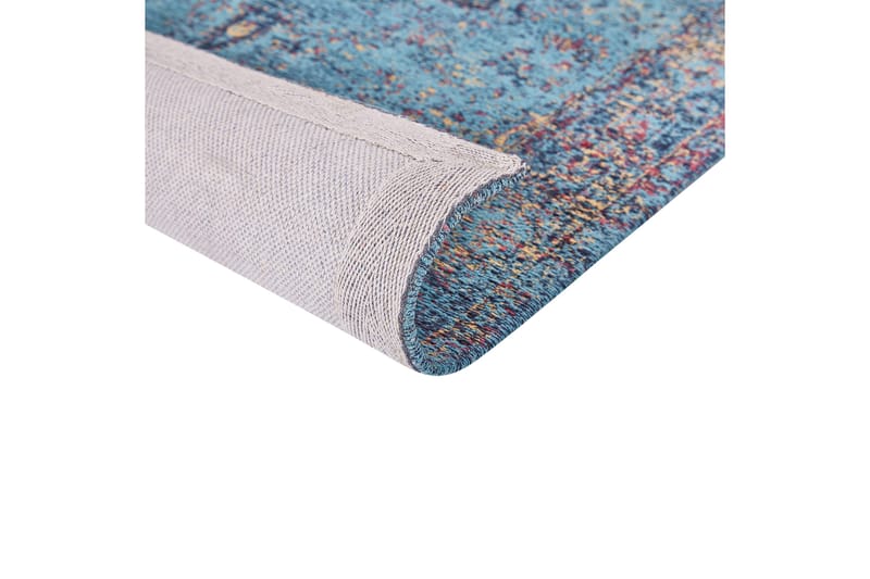 Kansu Bomullsteppe 80x150 cm - Blå - Tekstiler - Tepper & Matter - Moderne tepper - Bomullstepper