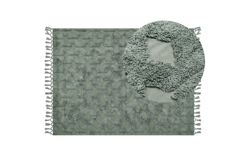Kars Ryeteppe 140x200 cm - Grønn - Tekstiler - Tepper & Matter - Moderne tepper - Ryeteppe