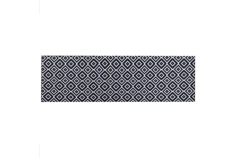 Karungal Ryeteppe 60x200 cm - Svart/hvit - Tekstiler - Tepper & Matter - Moderne tepper - Ryeteppe